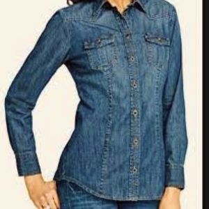CAbi denim shirt.  EUC. Western look.